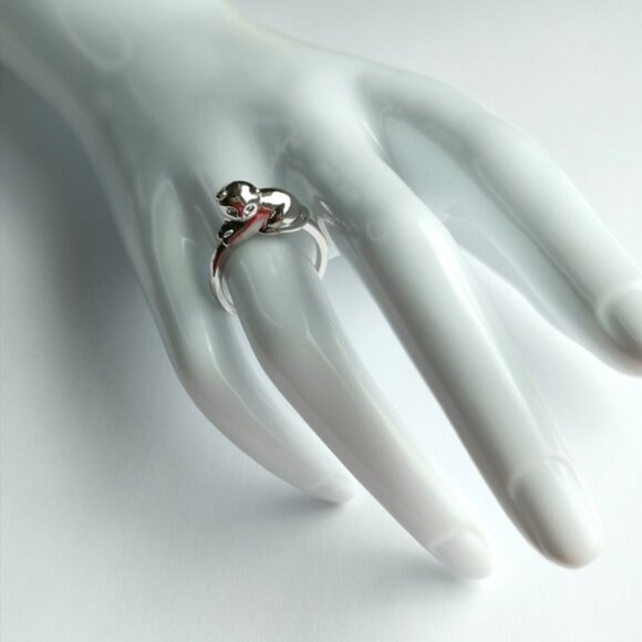 Cat ring size 7 14k gold overlay - Picture 4 of 6